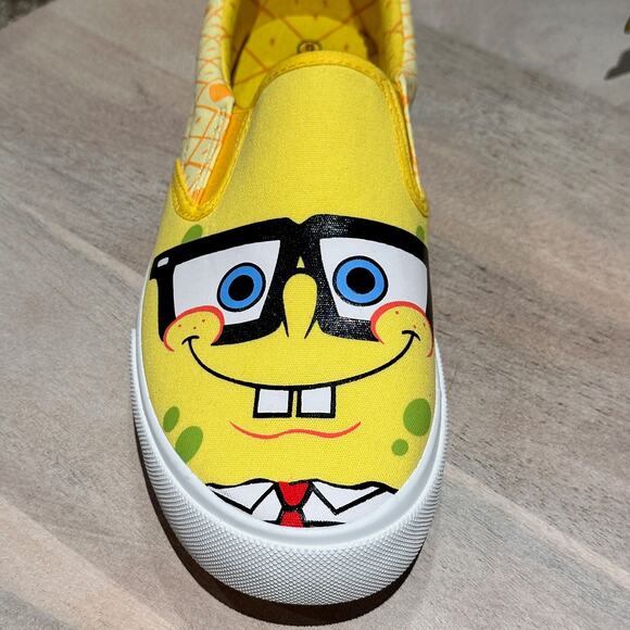 Ground Up Spongebob Squarepants Womens Slip On Patrick Canvas Sneaker Size 9 - Picture 12 of 16
